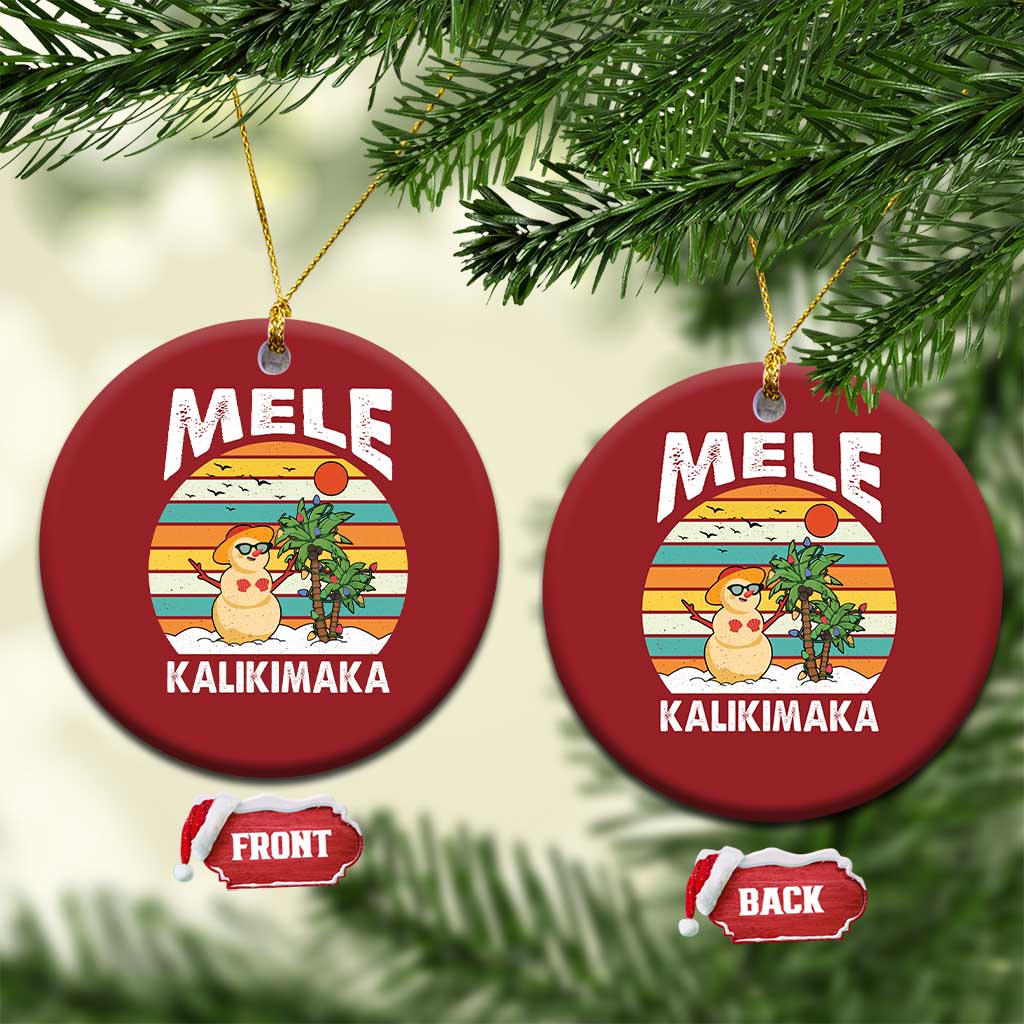 Mele Kalikimaka Hawaiian Christmas Ornament Beach Hawaii Xmas In July Tropical TS10