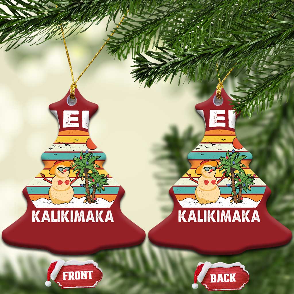 Mele Kalikimaka Hawaiian Christmas Ornament Beach Hawaii Xmas In July Tropical TS10