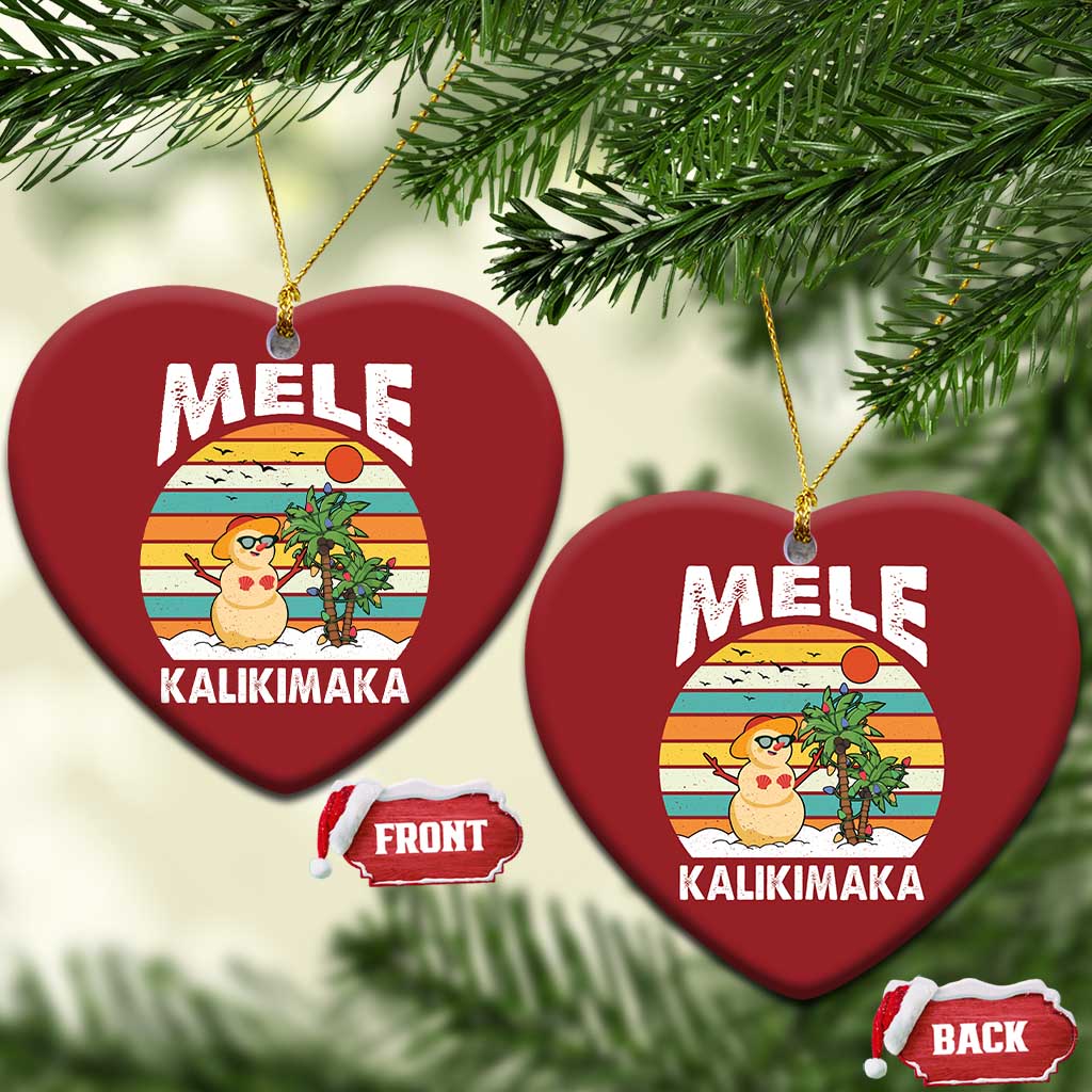 Mele Kalikimaka Hawaiian Christmas Ornament Beach Hawaii Xmas In July Tropical TS10