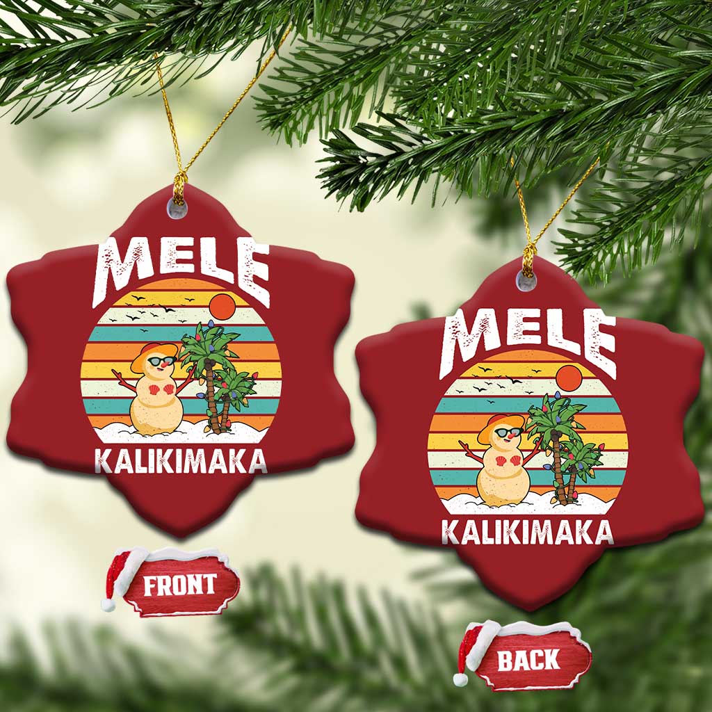 Mele Kalikimaka Hawaiian Christmas Ornament Beach Hawaii Xmas In July Tropical TS10