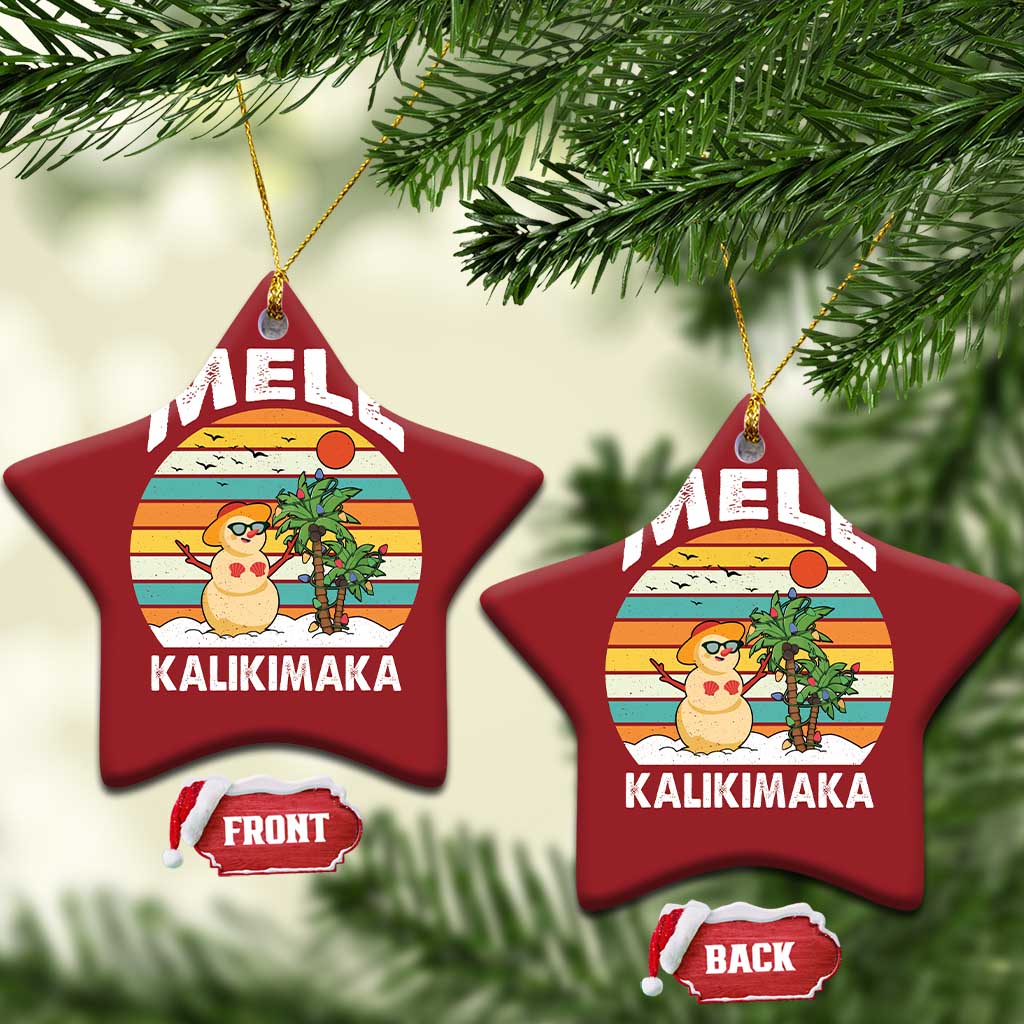 Mele Kalikimaka Hawaiian Christmas Ornament Beach Hawaii Xmas In July Tropical TS10