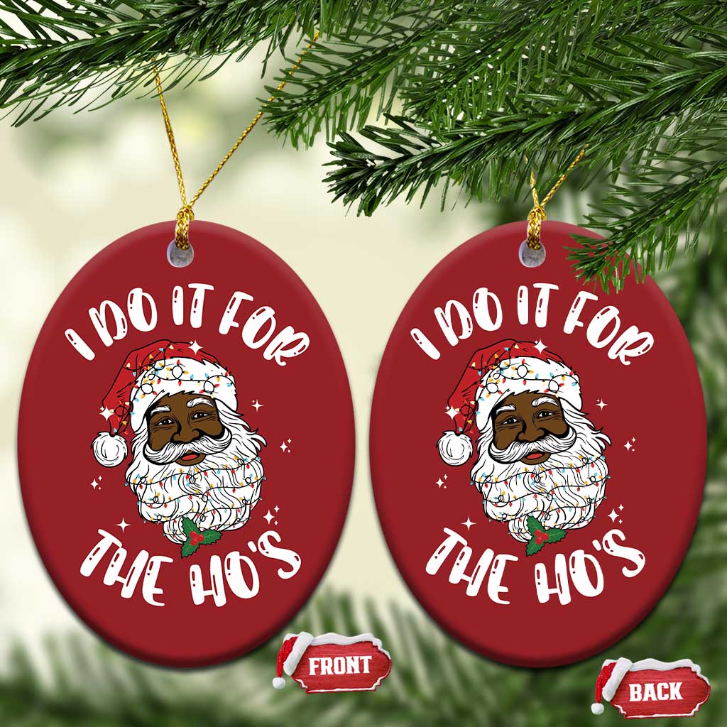 Funny Santa Claus Christmas Ornament African American Xmas Vintage Black Santa TS10