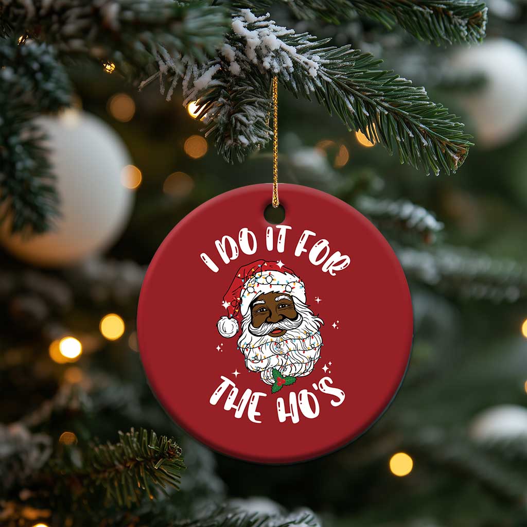 Funny Santa Claus Christmas Ornament African American Xmas Vintage Black Santa TS10