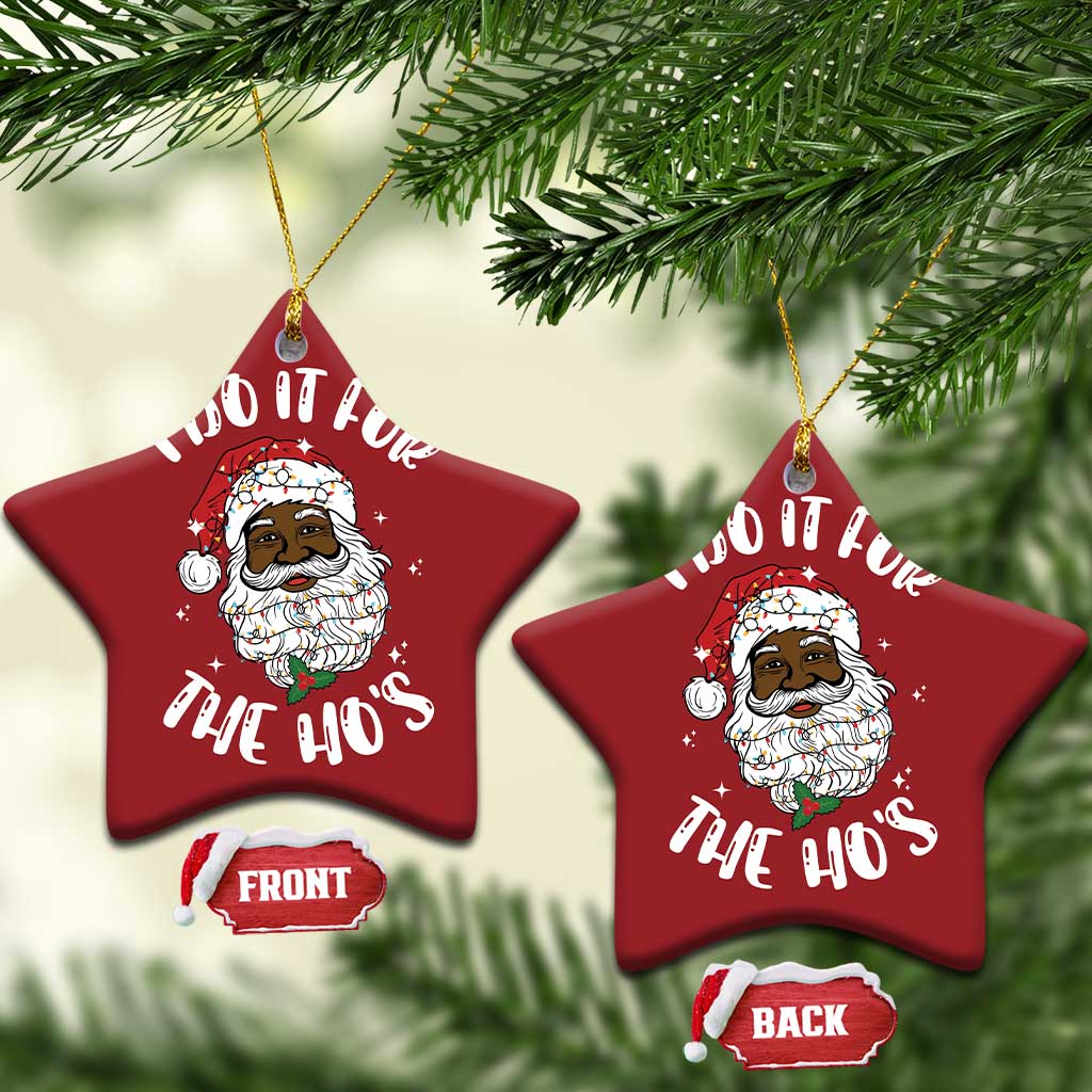 Funny Santa Claus Christmas Ornament African American Xmas Vintage Black Santa TS10