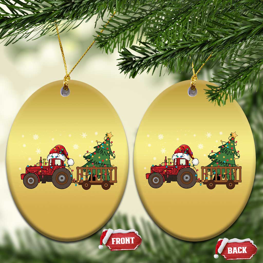 Tractor Xmas Christmas Ornament Tree Lights Farmer Xmas Gift for Tractor Drivers TS10