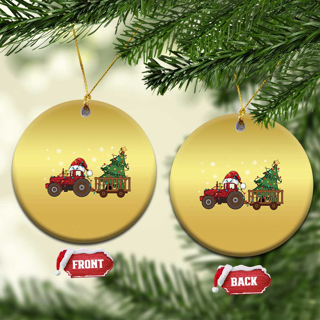 Tractor Xmas Christmas Ornament Tree Lights Farmer Xmas Gift for Tractor Drivers TS10