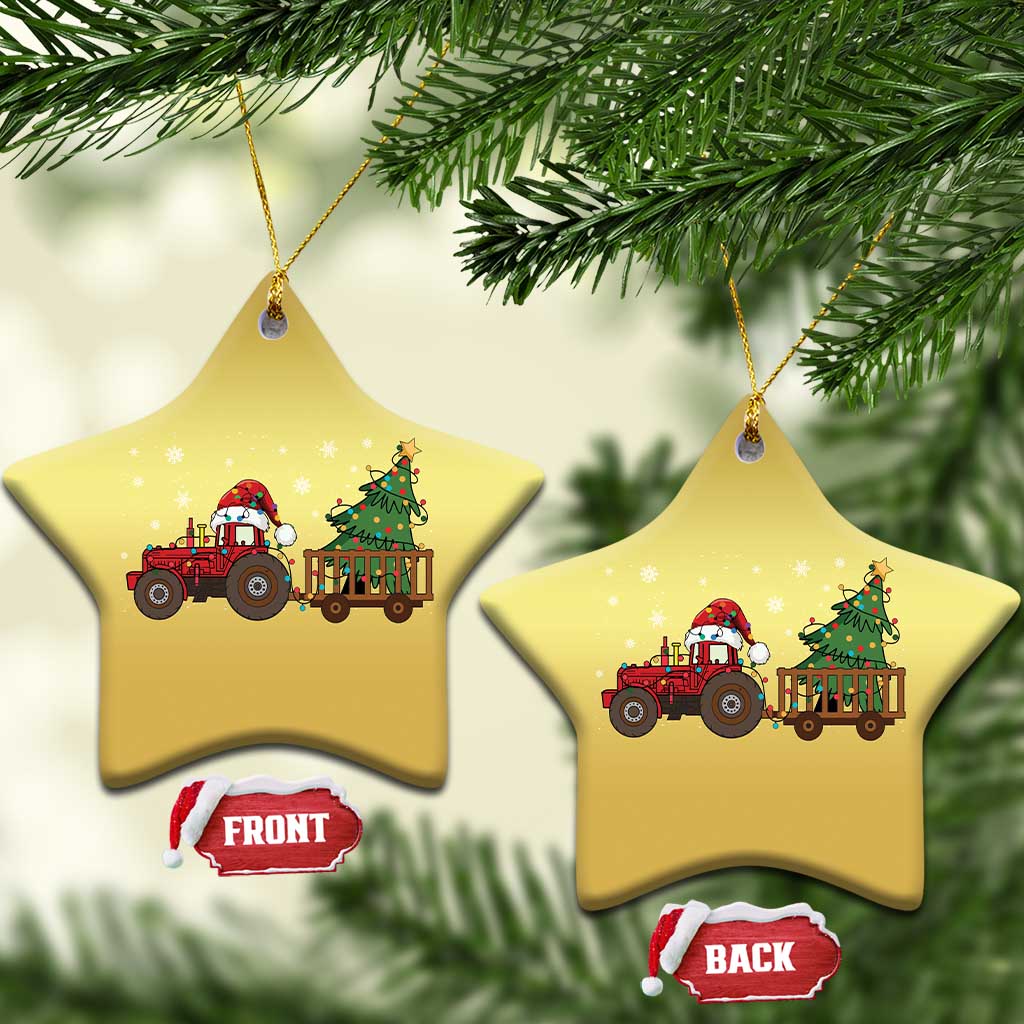Tractor Xmas Christmas Ornament Tree Lights Farmer Xmas Gift for Tractor Drivers TS10