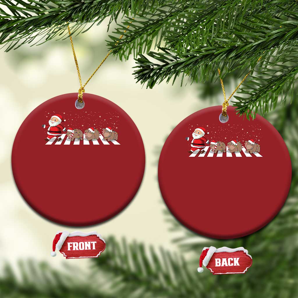 Xmas Moo Deng Christmas Ornament Santa Baby Pygmy Hippo Trendy TS10