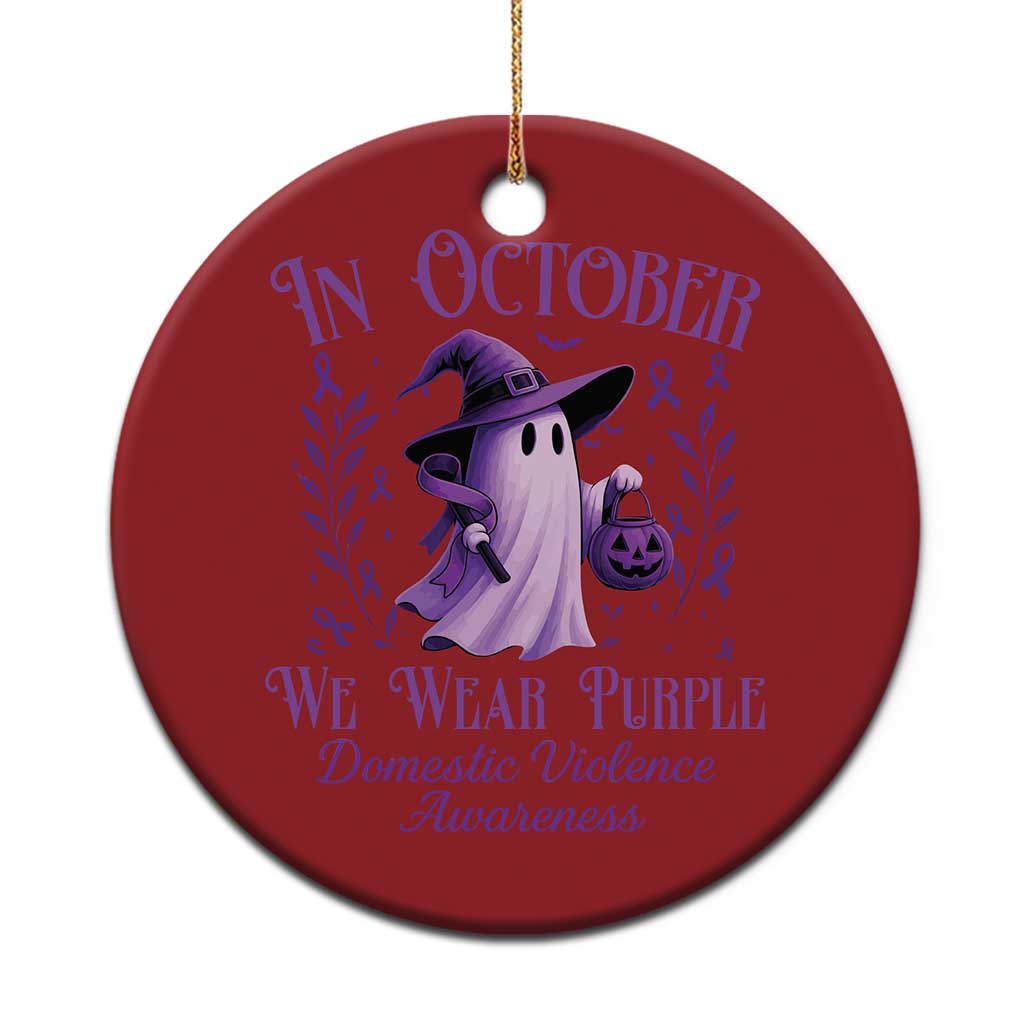 Domestic Violence Awareness Christmas Ornament Halloween October Wear Purple Ghost TS10