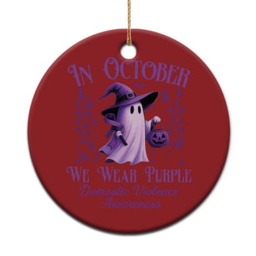 Domestic Violence Awareness Christmas Ornament Halloween October Wear Purple Ghost TS10