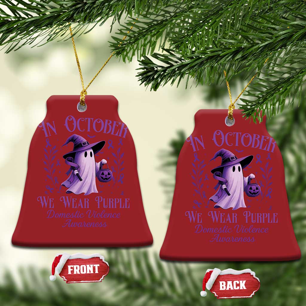 Domestic Violence Awareness Christmas Ornament Halloween October Wear Purple Ghost TS10