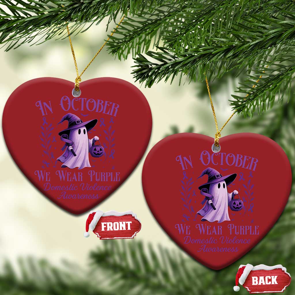 Domestic Violence Awareness Christmas Ornament Halloween October Wear Purple Ghost TS10