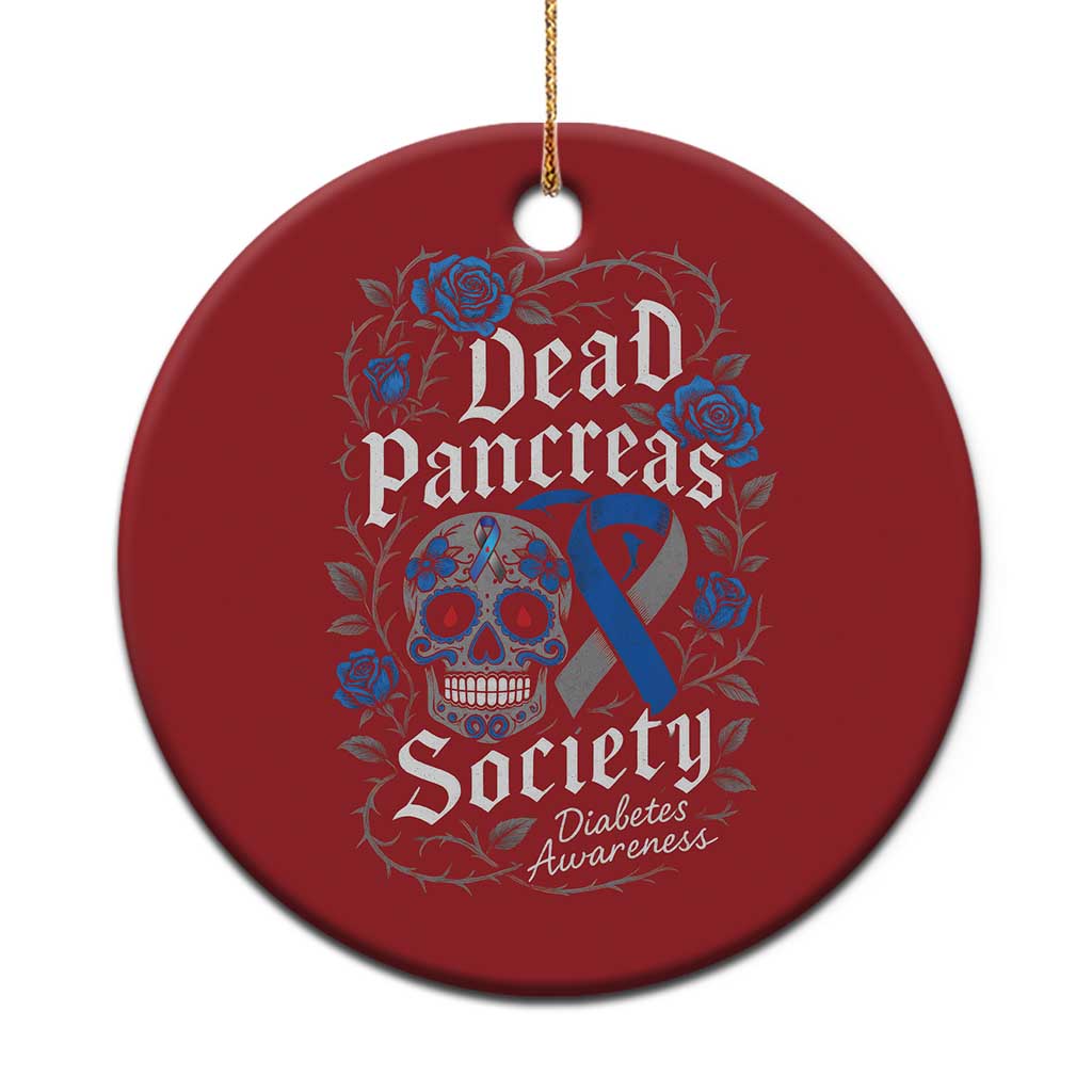 Funny Diabetes Type 1 Awareness Christmas Ornament Dead Pancreas Society Sugar Skull TS10