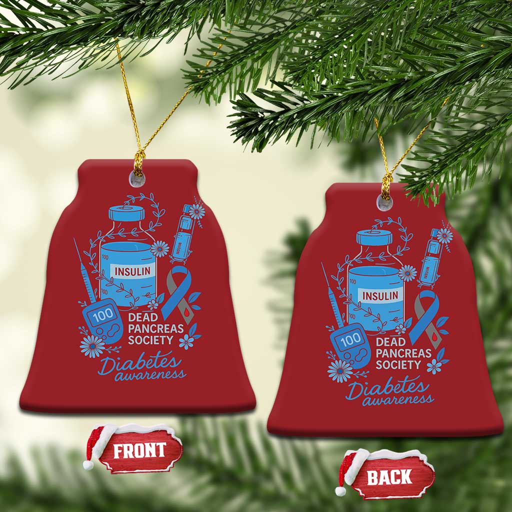 Dead Pancreas Society Christmas Ornament Funny Diabetes Awareness Insulin T1D Support TS10
