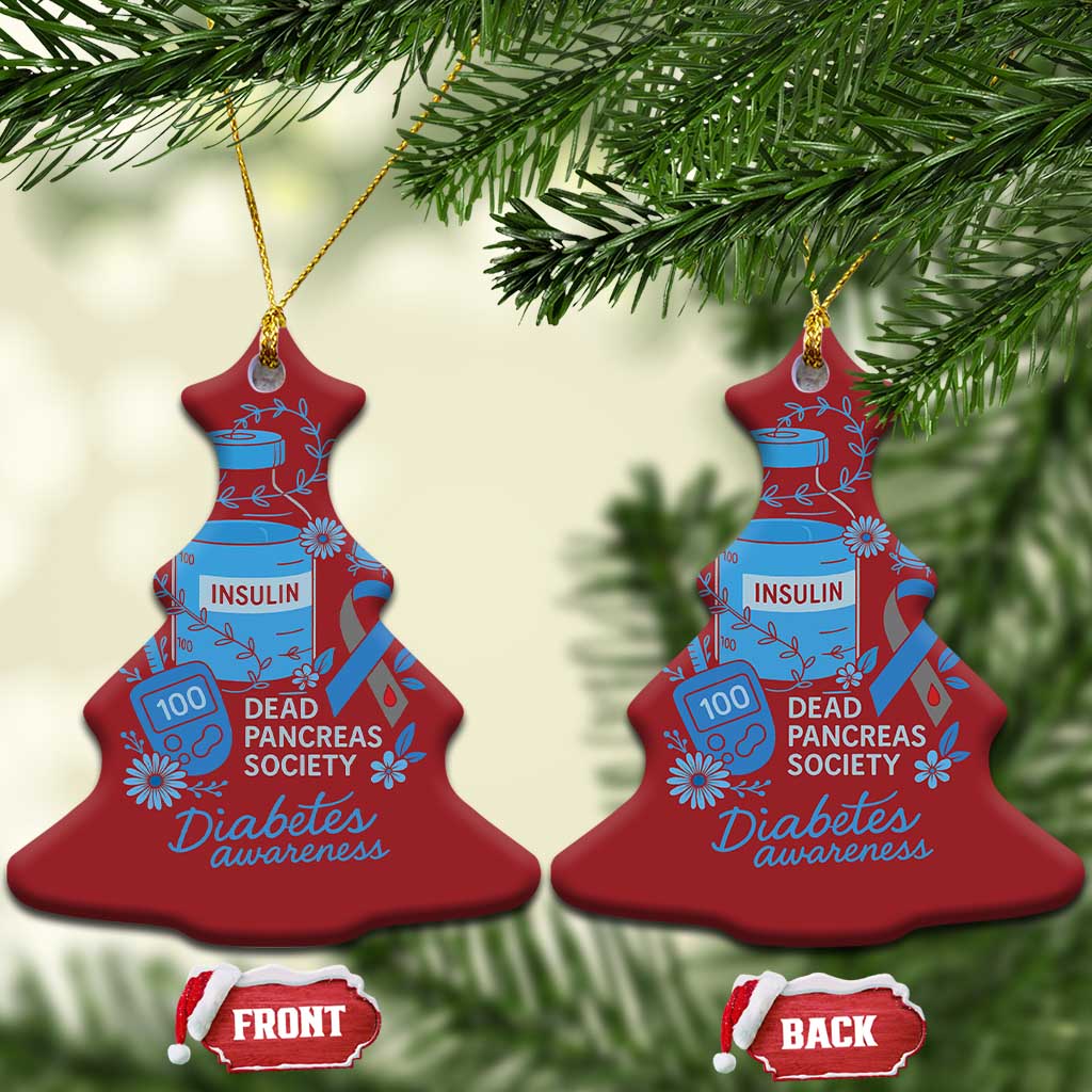 Dead Pancreas Society Christmas Ornament Funny Diabetes Awareness Insulin T1D Support TS10