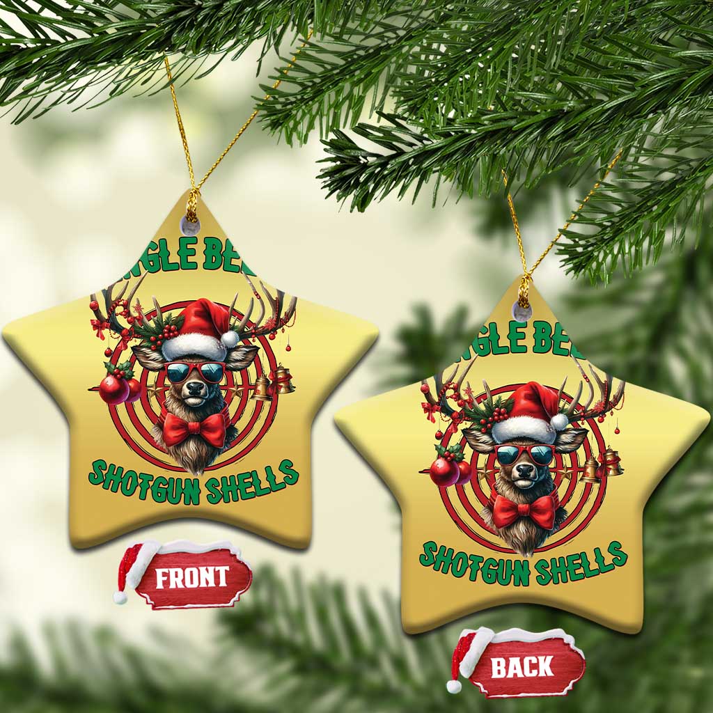 Funny Xmas Hunting Christmas Ornament Jingle Bells Shotgun Shells Santa Deer TS11