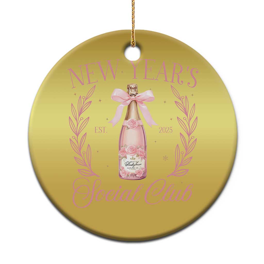 New Year's Social Club 2025 Christmas Ornament Coquette Champagne Bottles TS11
