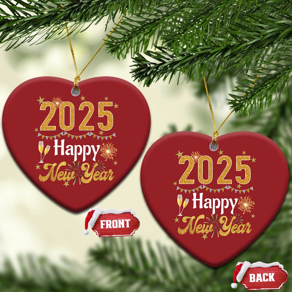 Happy New Year 2025 Christmas Ornament New Year's Eve Party Family Matching TS11