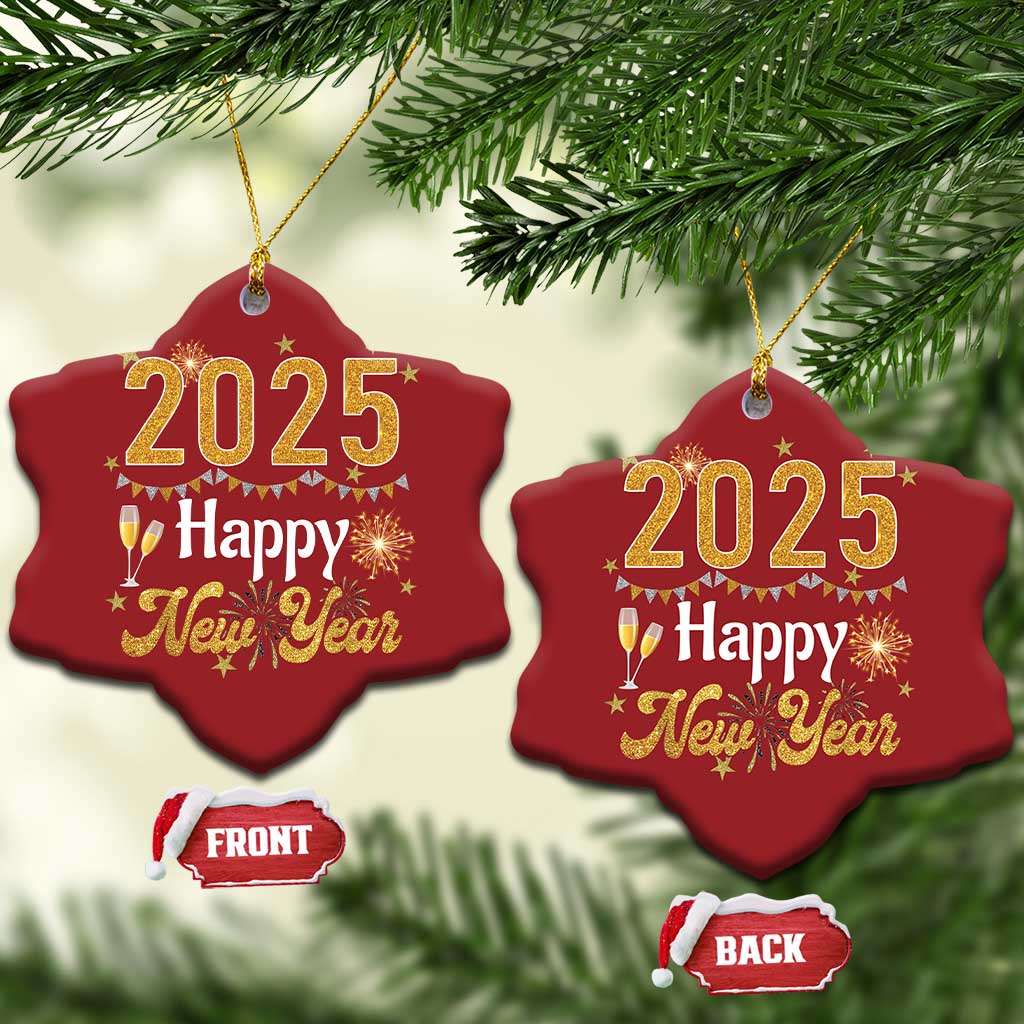 Happy New Year 2025 Christmas Ornament New Year's Eve Party Family Matching TS11