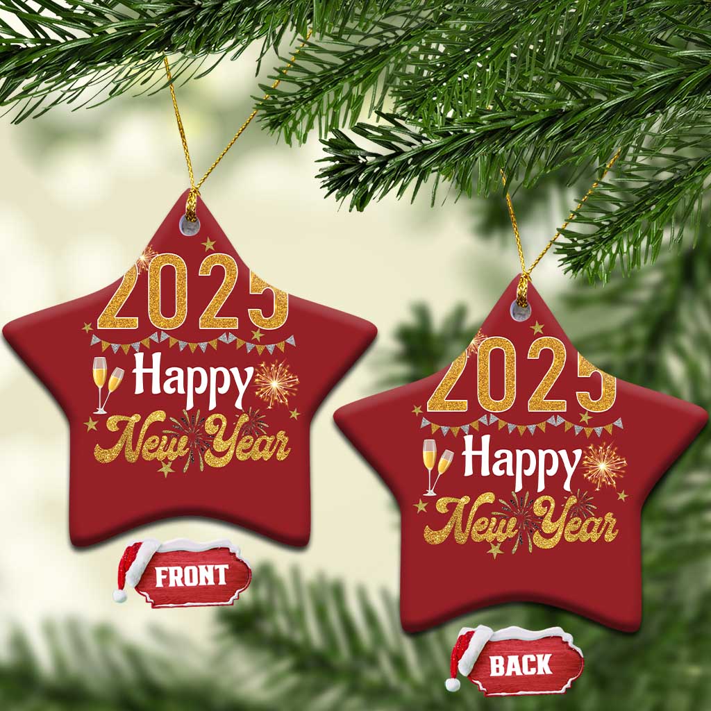 Happy New Year 2025 Christmas Ornament New Year's Eve Party Family Matching TS11