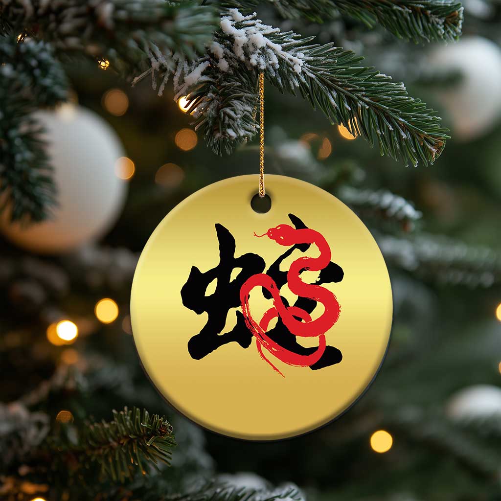 Happy Chinese New Year 2025 Christmas Ornament Calligraphy Year Of The Snake TS11