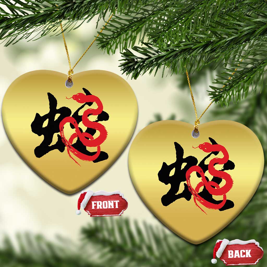 Happy Chinese New Year 2025 Christmas Ornament Calligraphy Year Of The Snake TS11