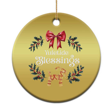 Yuletide Blessings Christmas Ornament Yule Goat Winter Solstice Christmas Wreath TS11