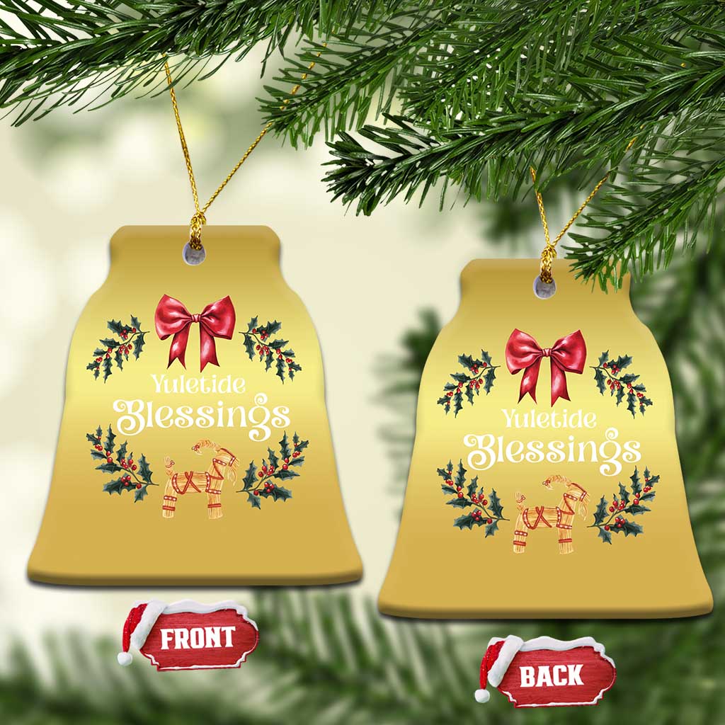 Yuletide Blessings Christmas Ornament Yule Goat Winter Solstice Christmas Wreath TS11