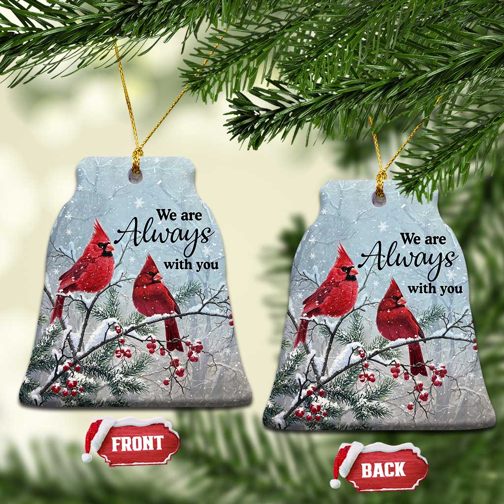 Memorial Christmas Ornament We Are Always With You Cardinal Birds Winter Season TS11