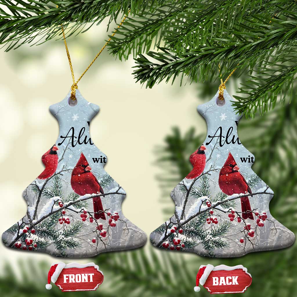 Memorial Christmas Ornament We Are Always With You Cardinal Birds Winter Season TS11