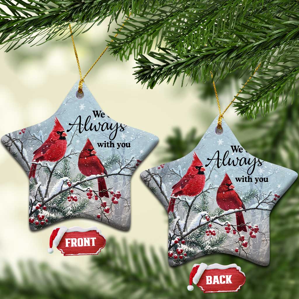 Memorial Christmas Ornament We Are Always With You Cardinal Birds Winter Season TS11