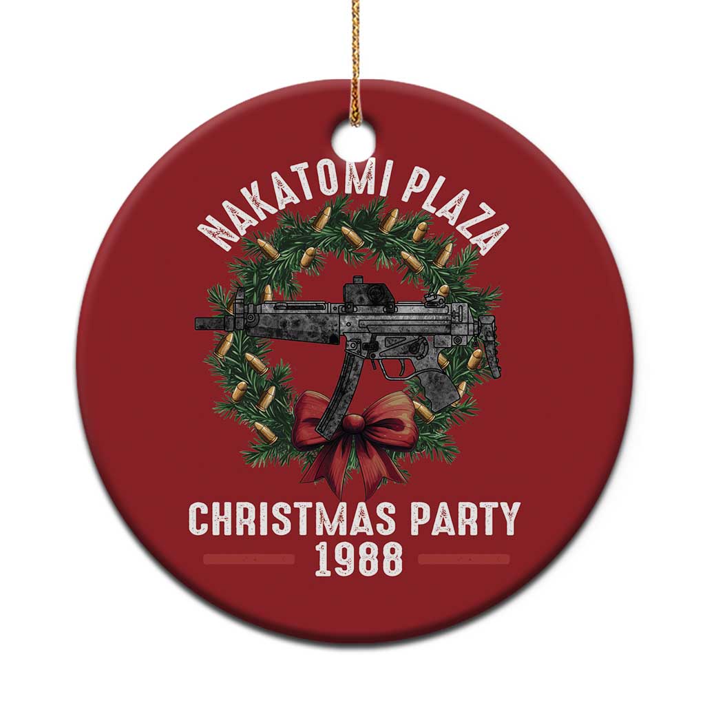 Funny Nakatomi Plaza Christmas Ornament Xmas Party 1988 Xmas Bullet Gun Wreath TS11