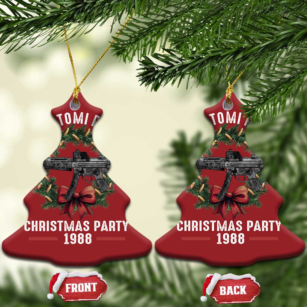 Funny Nakatomi Plaza Christmas Ornament Xmas Party 1988 Xmas Bullet Gun Wreath TS11