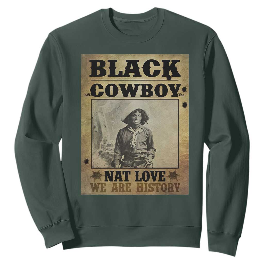 Black Cowboy Nat Love Sweatshirt Black History Month TS11