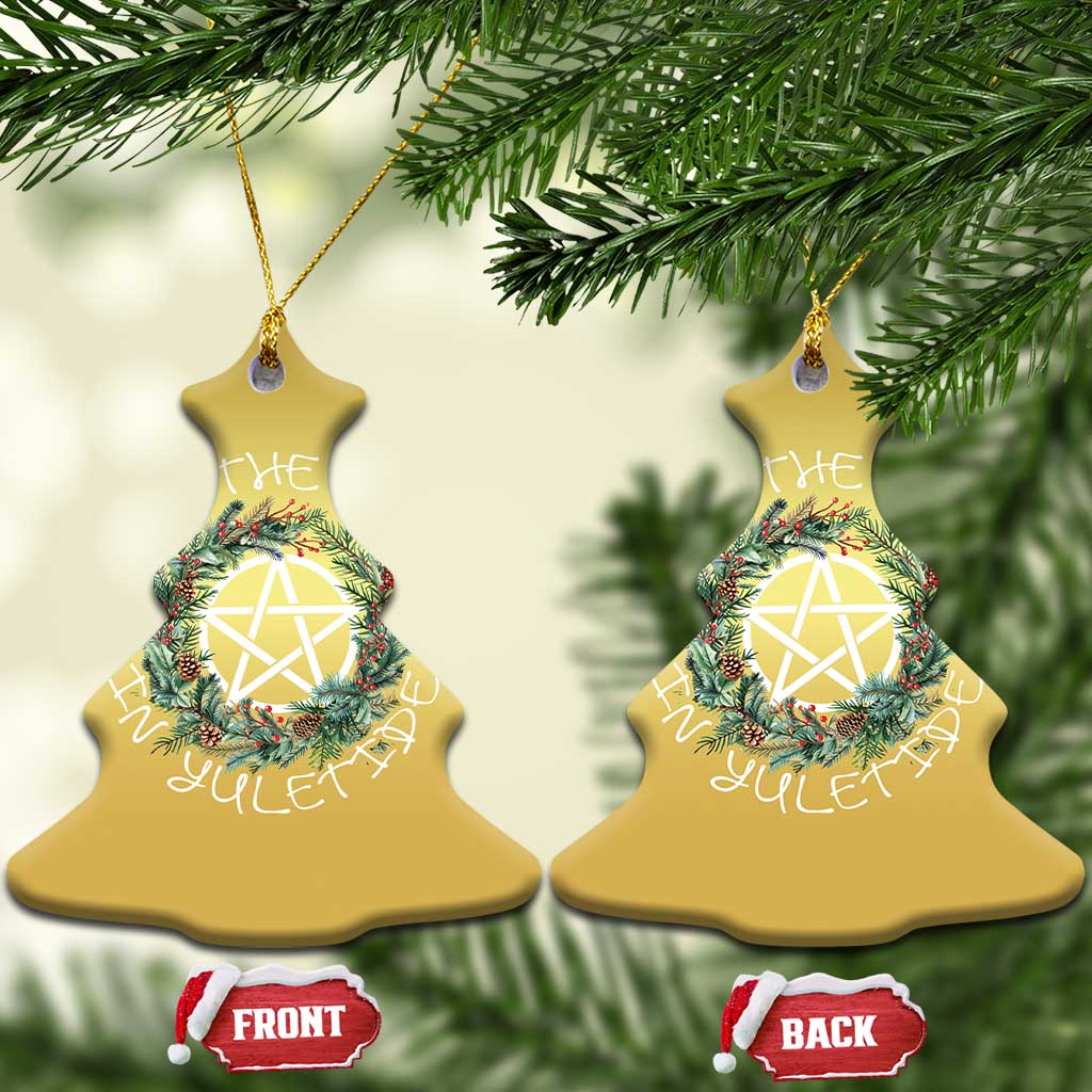 Keep The Yule In Yuletide Christmas Ornament Yule Christmas Wreath TS11