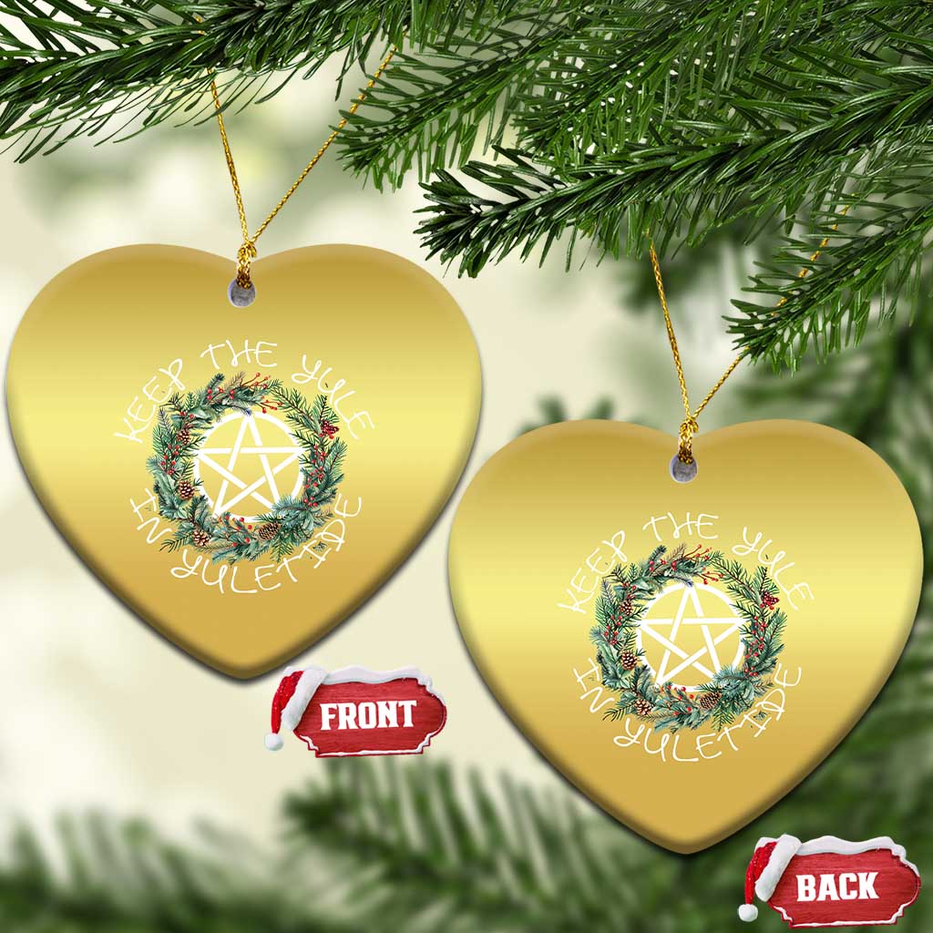 Keep The Yule In Yuletide Christmas Ornament Yule Christmas Wreath TS11