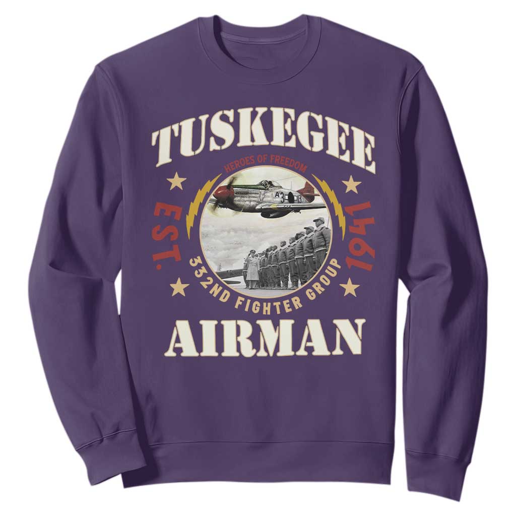Tuskegee Airman Sweatshirt Heroes Of Freedom 332ND Fighter Group Est 1941 TS11