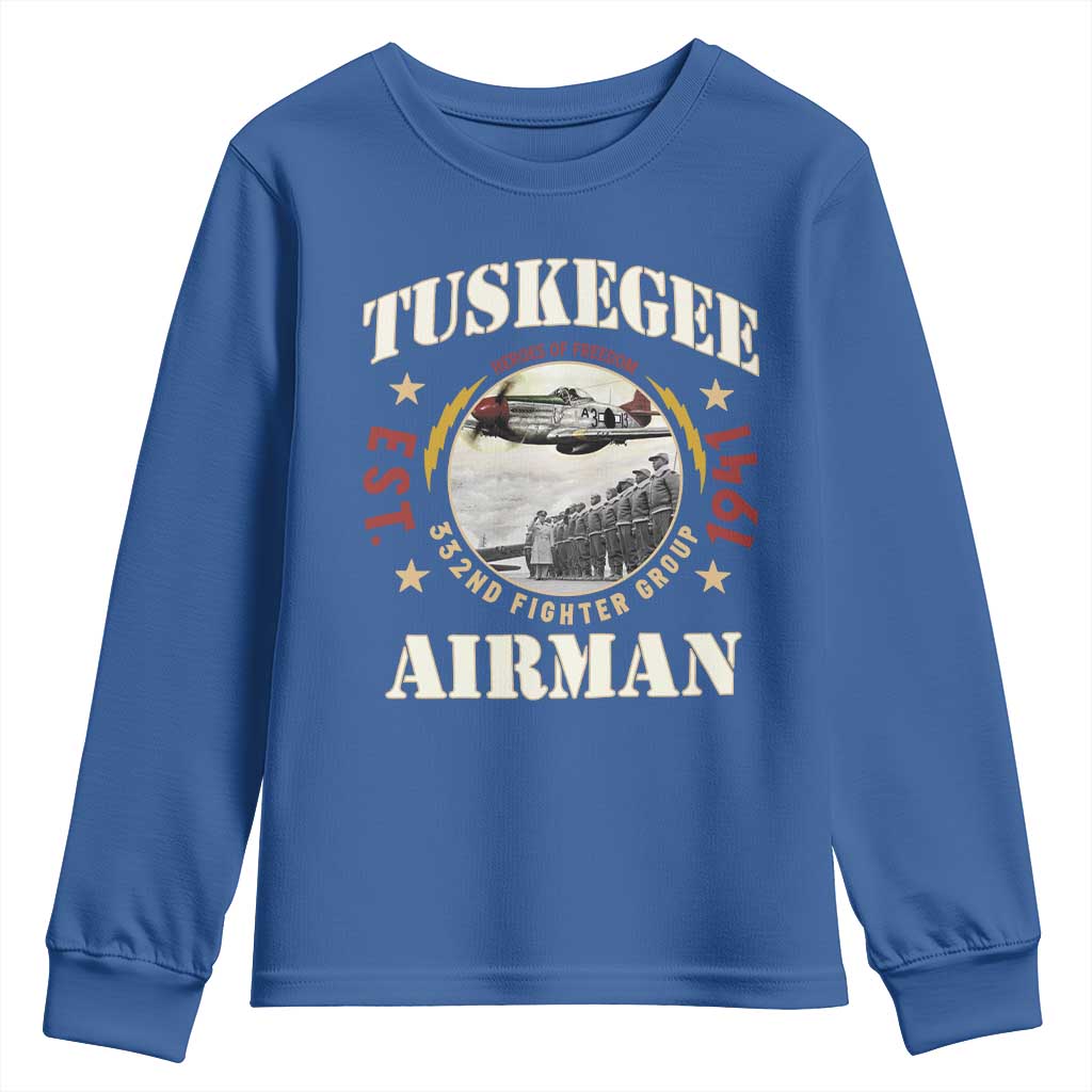 Tuskegee Airman Youth Sweatshirt Heroes Of Freedom 332ND Fighter Group Est 1941 TS11