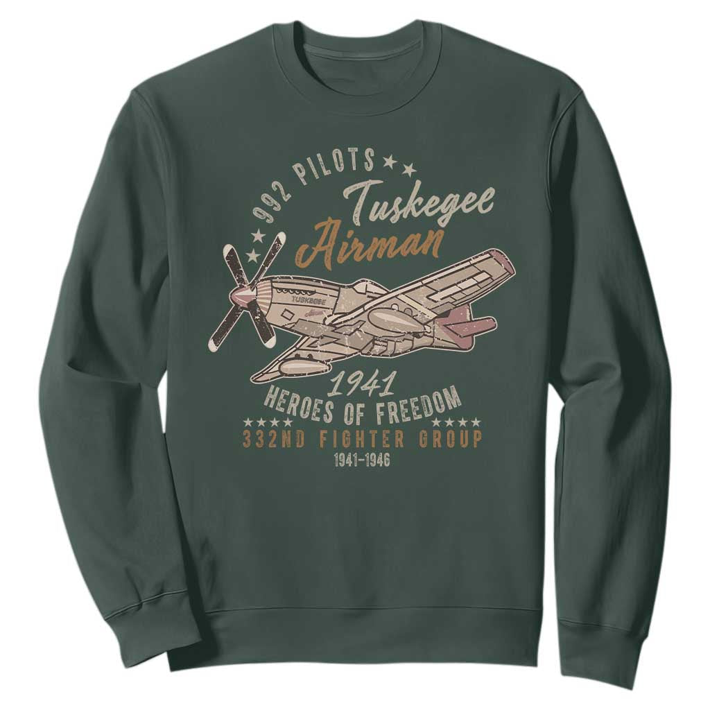 Tuskegee Airman Sweatshirt Heroes Of Freedom 332ND Fighter Group Est 1941 Vintage Fighter TS11