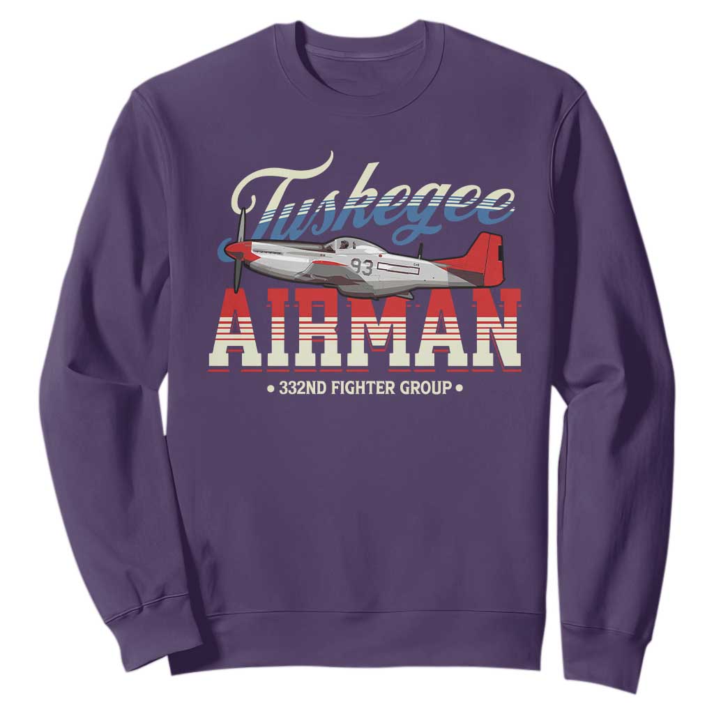 Tuskegee Airman Sweatshirt 332ND Fighter Group Airplane Black History Month TS11