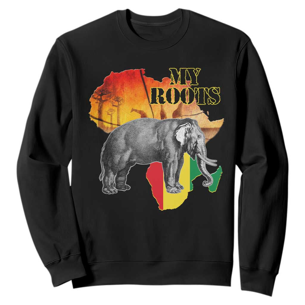 Africa Roots Sweatshirt My Roots Africa Map Black History Elephant Safari TS11