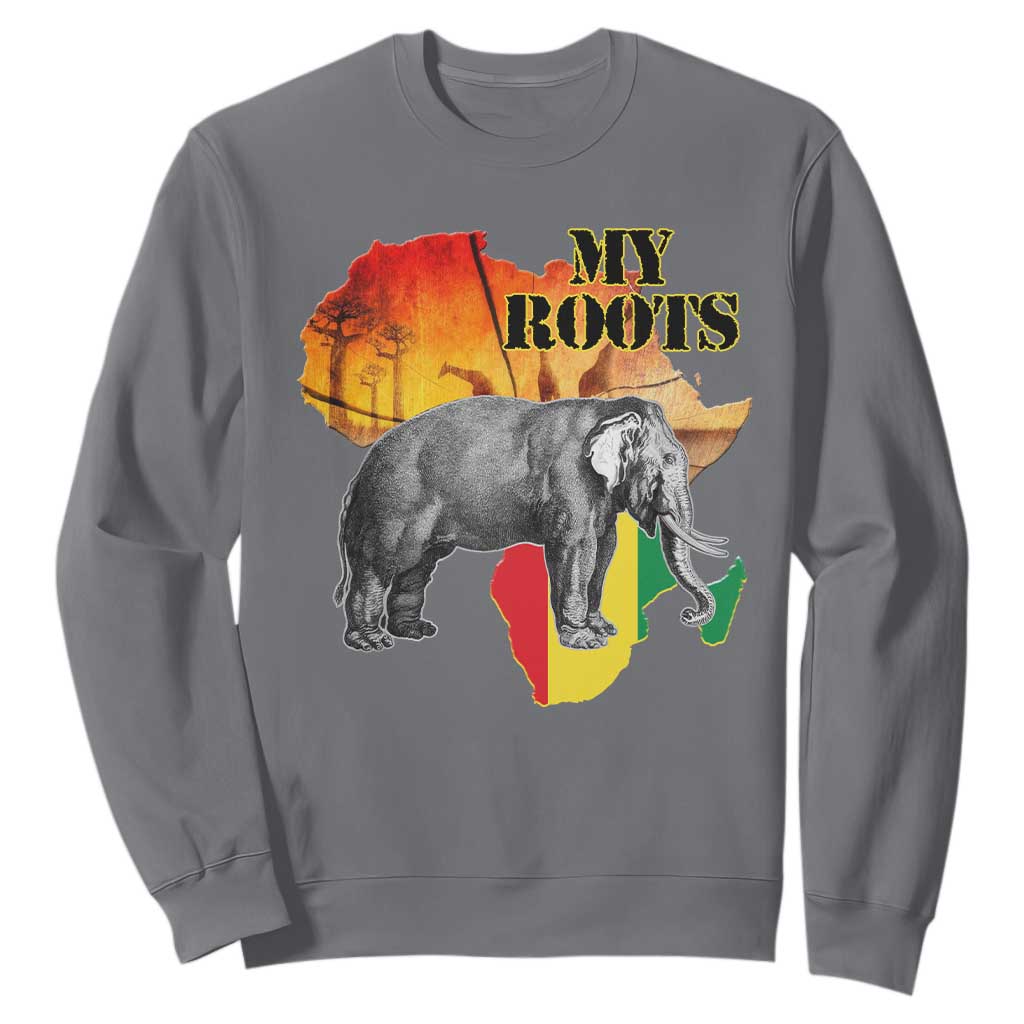 Africa Roots Sweatshirt My Roots Africa Map Black History Elephant Safari TS11