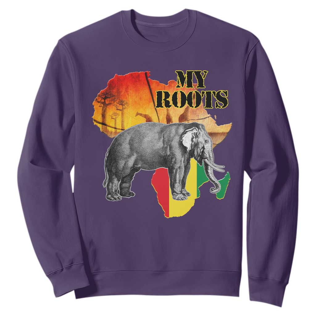 Africa Roots Sweatshirt My Roots Africa Map Black History Elephant Safari TS11