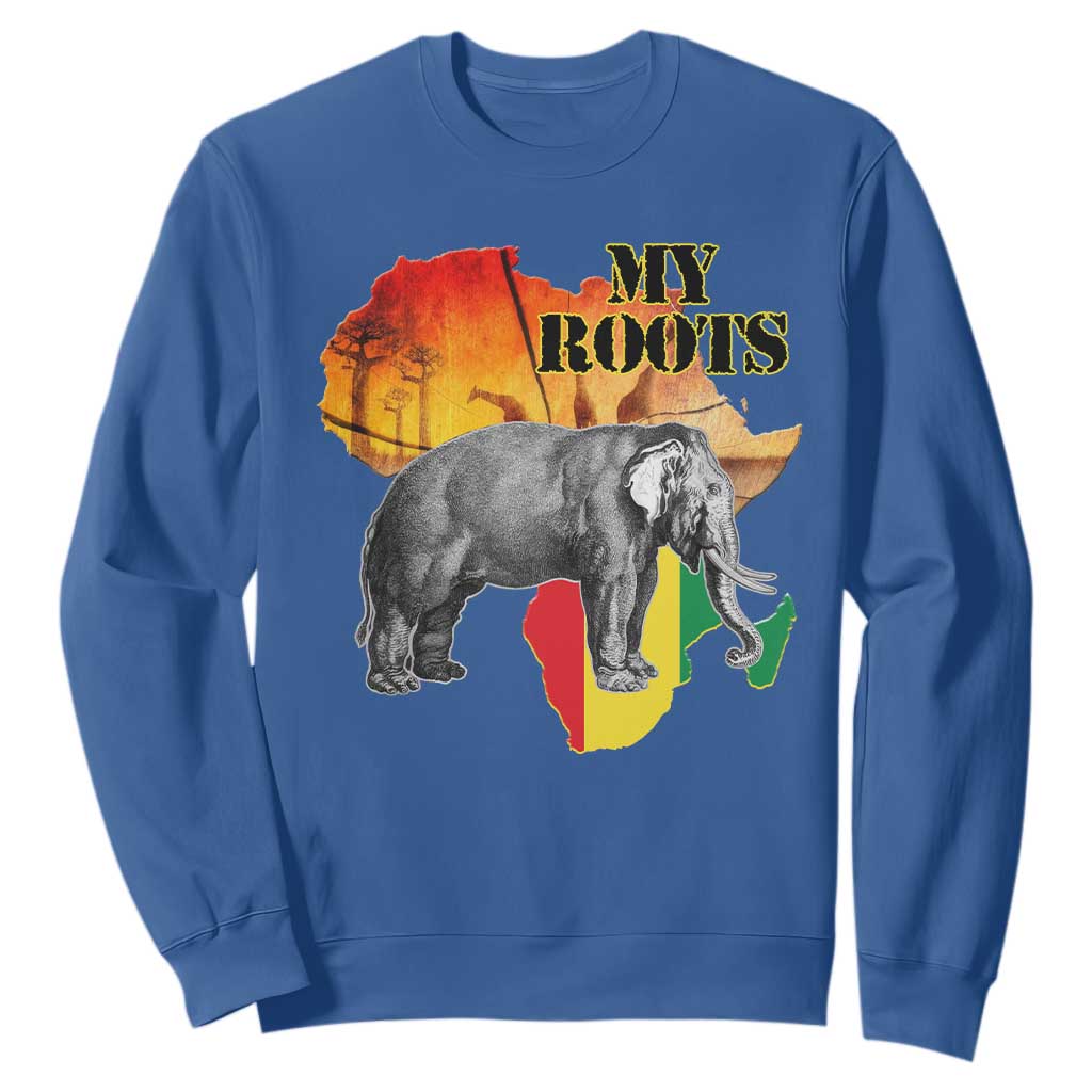 Africa Roots Sweatshirt My Roots Africa Map Black History Elephant Safari TS11