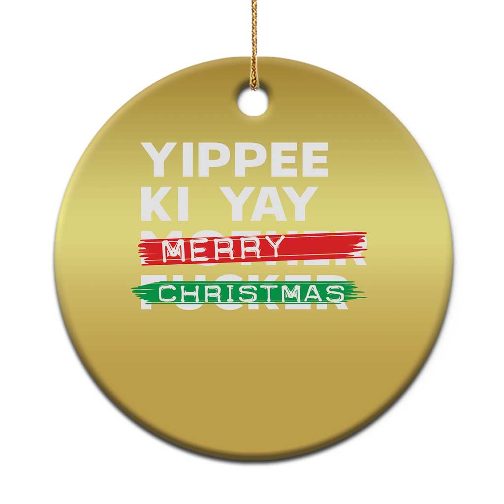 Funny Yippee Ki Yay Merry Xmas Christmas Ornament Nakatomi Plaza Brushed TS11