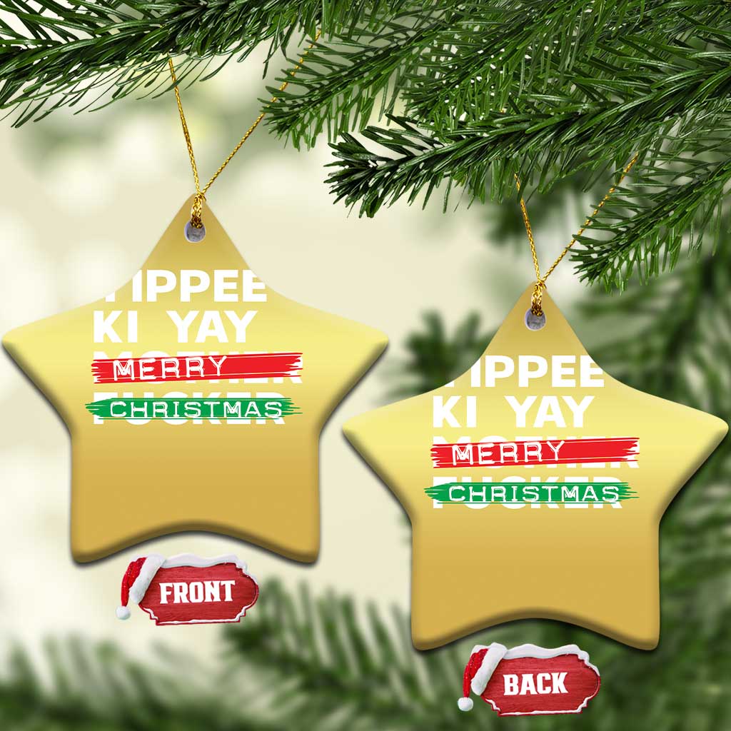 Funny Yippee Ki Yay Merry Xmas Christmas Ornament Nakatomi Plaza Brushed TS11
