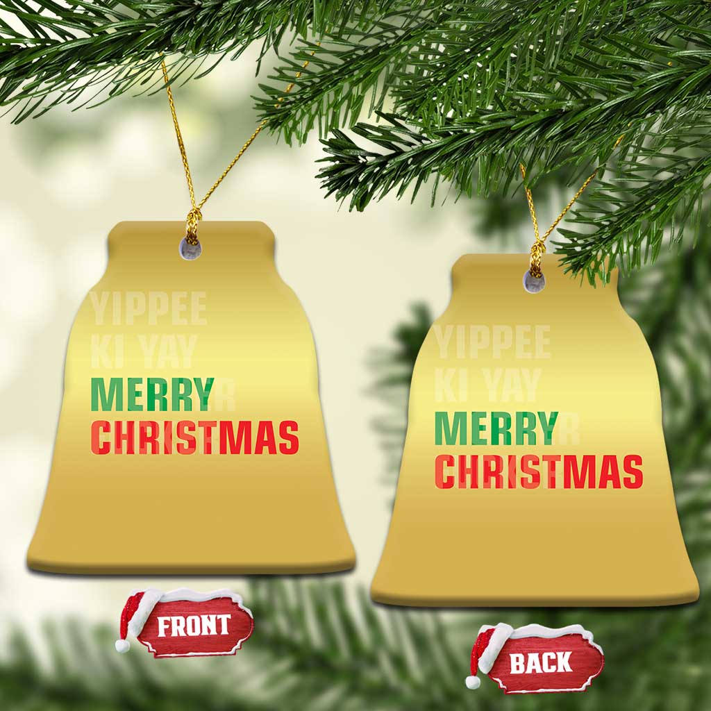 Funny Yippee Ki Yay Merry Xmas Christmas Ornament Xmas Nakatomi Plaza Hiden Text TS11