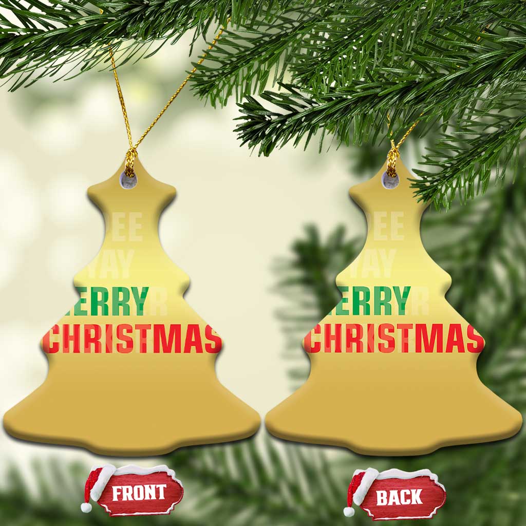 Funny Yippee Ki Yay Merry Xmas Christmas Ornament Xmas Nakatomi Plaza Hiden Text TS11