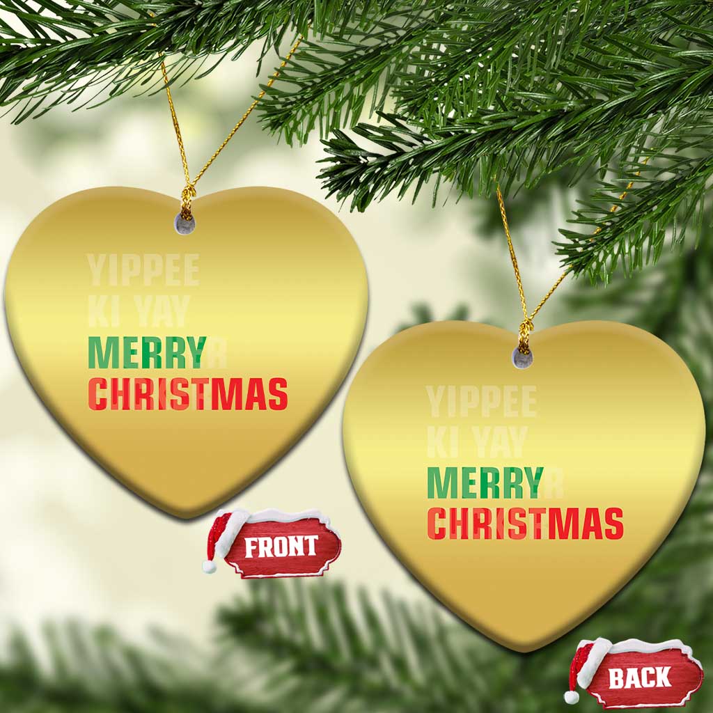Funny Yippee Ki Yay Merry Xmas Christmas Ornament Xmas Nakatomi Plaza Hiden Text TS11