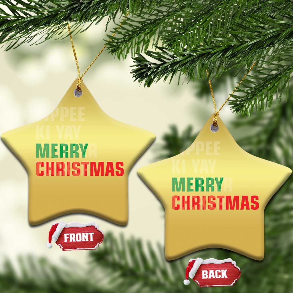 Funny Yippee Ki Yay Merry Xmas Christmas Ornament Xmas Nakatomi Plaza Hiden Text TS11